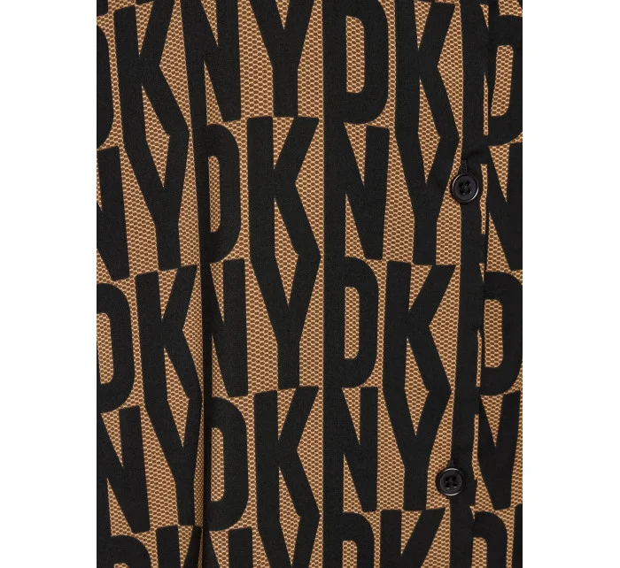 Dámska nočná košeľa YI00017 202 Brown Printed - DKNY