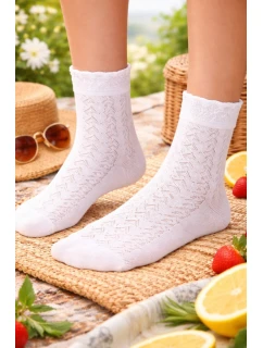 Dámské prolamované ponožky 205