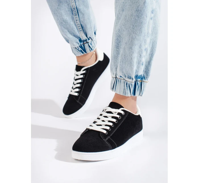 Klasické tenisky čierne bez podpätku Klasické tenisky čierne bez podpätku