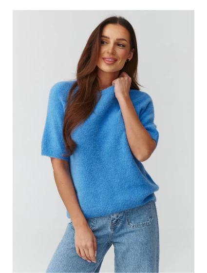 Sveter s krátkym rukávom model 224083 Makadamia Sveter s krátkym rukávom model 224083 Makadamia