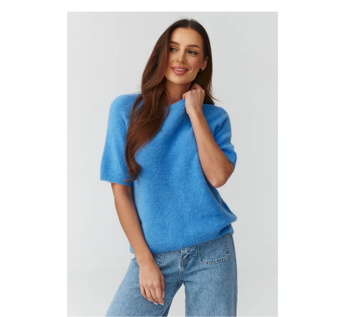 Sveter s krátkym rukávom model 224083 Makadamia Sveter s krátkym rukávom model 224083 Makadamia