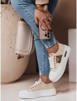 Dámske tenisky na platforme TRENDIS beige FashionStreet ZY0704