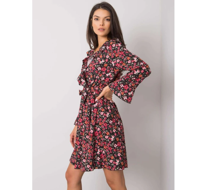 Šaty DHJ SK 13891A.71P čierno-červené