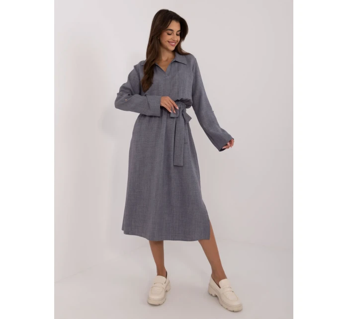 Sukienka LK SK model 20470374 ciemny szary - FPrice Sukienka LK SK model 20470374 ciemny szary - FPrice