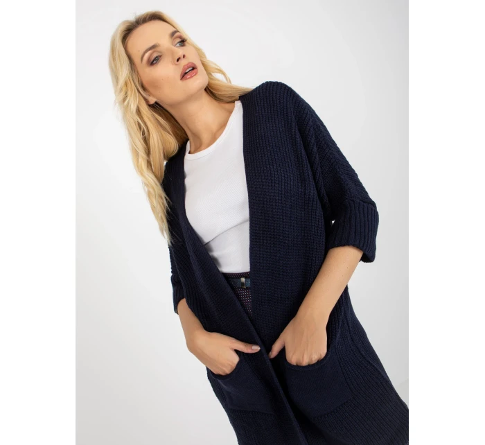 Dámsky sveter LO SW LK 3002 kardigan.98P tmavo modrý Dámsky sveter LO SW LK 3002 kardigan.98P tmavo modrý