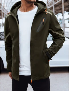 Pánska softshellová bunda s kapucňou zelená FashionStreet TX4480