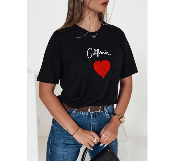 Dámské tričko černé model 21976458 - Dstreet Dámské tričko černé model 21976458 - Dstreet