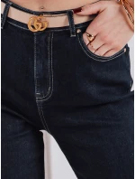 Dámské džínové kalhoty mom fit tmavě modré Dstreet model 21983593 - FashionStreet