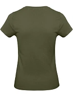 B&C #E190 /women Dámske tričko z hrubej bavlny 01.004T urban khaki