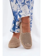 Dámské Espadrilky S Pletením Béžové model 21691952 - VINCEZA