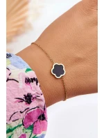 Dámsky náramok s kvetom z čierneho zlata Dámsky náramok s kvetom z čierneho zlata