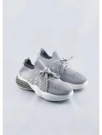 Šedé dámske azúrové sneakersy (JY21-2) Šedé dámske azúrové sneakersy (JY21-2)