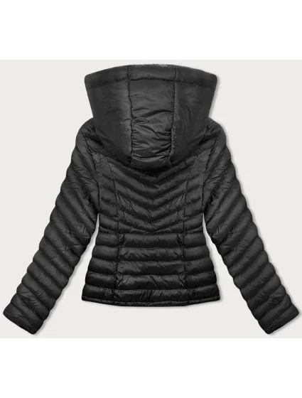 PRZEJŚCIOWA KURTKA DAMSKA Z KAPTUREM CZARNA model 18823069 - J.STYLE
