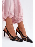 Dámské sandály na jehlovém podpatku Černé model 22103166 - Boto Dámské sandály na jehlovém podpatku Černé model 22103166 - Boto