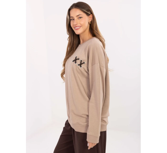 Bluza RV BL model 21480347 ciemny bezowy - FPrice Bluza RV BL model 21480347 ciemny bezowy - FPrice