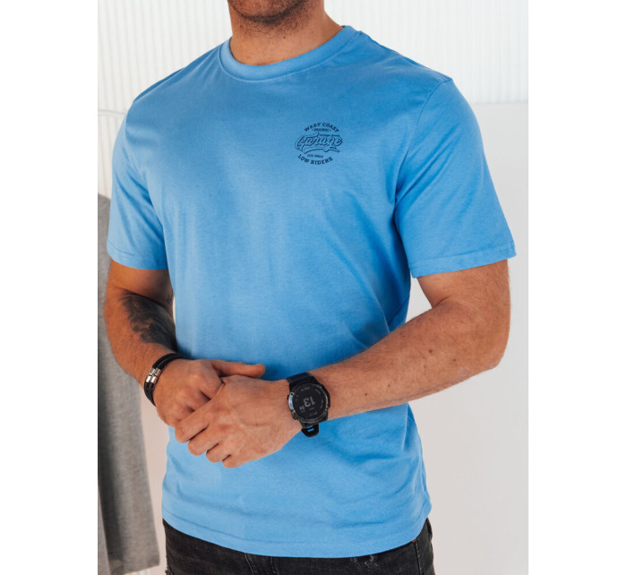 Pánske tričko s potlačou svetlo modrá Dstreet RX5417