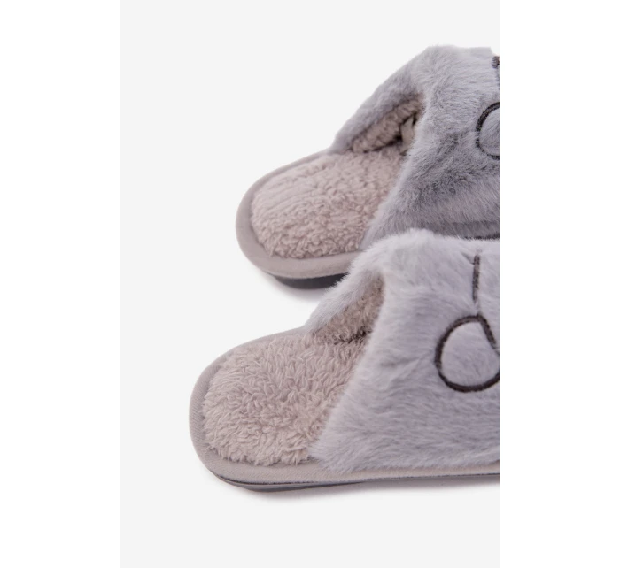 Detské papuče s kožušinou - modré Norene