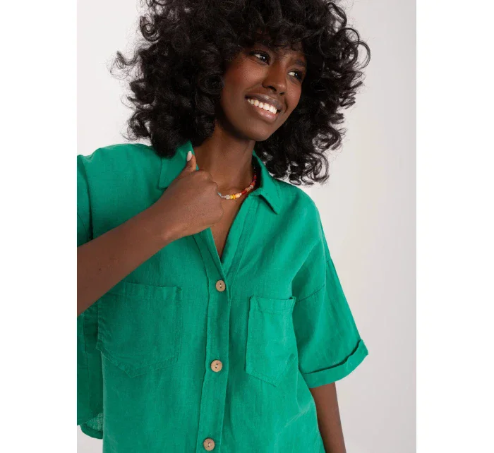 Dámská košile DHJ KS model 20225835 zelená - FPrice Dámská košile DHJ KS model 20225835 zelená - FPrice