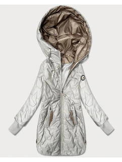 Dámska bunda s bočnými zipsami Goodlookin light beige (B8578-9)