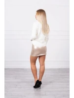 Dvojvrstvová sukňa s expresnou béžovou farbou Dvojvrstvová sukňa s expresnou béžovou farbou