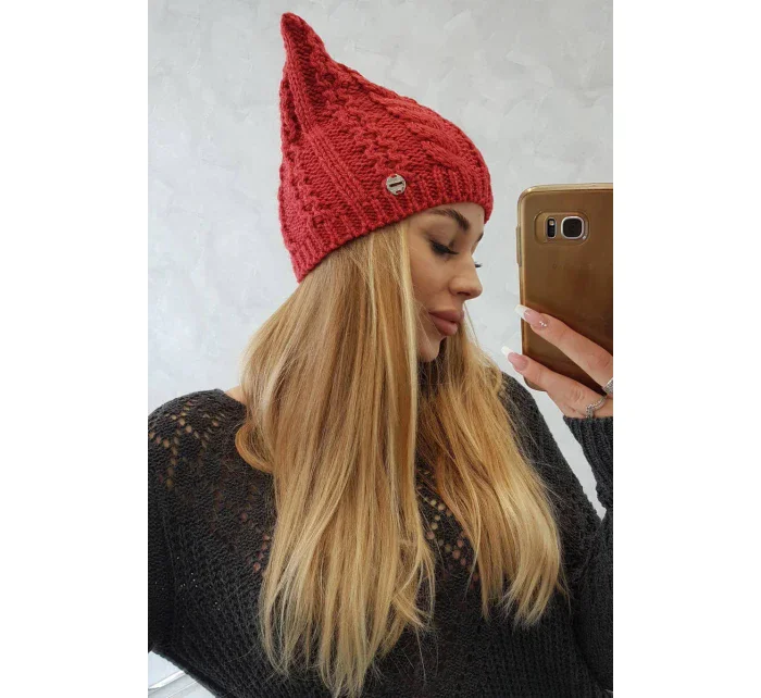 Fleecová čiapka Rabbid K237 v malinovej farbe