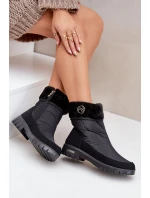 Damskie Modne Ocieplane Śniegowce Progress PROGJ-21-13 Czarne Damskie Modne Ocieplane Śniegowce Progress PROGJ-21-13 Czarne