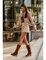 Kozaki Damskie Do Połowy Łydki Na Słupku Ocieplane Camel Ivanelis Kozaki Damskie Do Połowy Łydki Na Słupku Ocieplane Camel Ivanelis