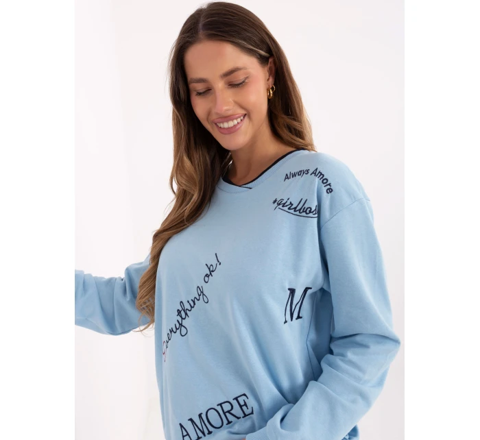 Blúzka RV BL A968.00 svetlomodrá