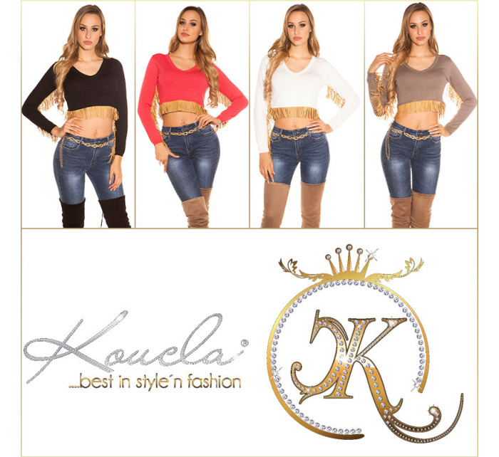 Sexy Koucla-Top baelly free with fringes