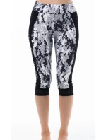 Dámske krátke čiernobiele športové legíny A6103 - Litex