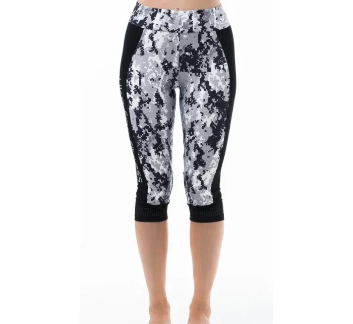 Dámske krátke čiernobiele športové legíny A6103 - Litex