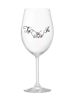 YOU AND ME (svadba) - číry pohár na víno 350 ml