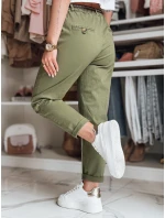 Dámské kalhoty chinos s páskem khaki Dstreet model 21986496 - FashionStreet