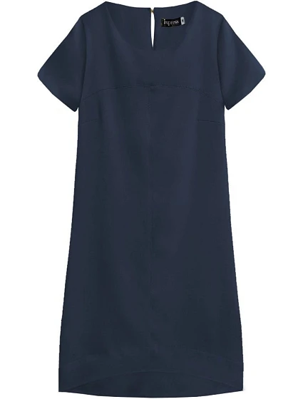 Tmavě modré trapézové šaty model 16141105 - INPRESS