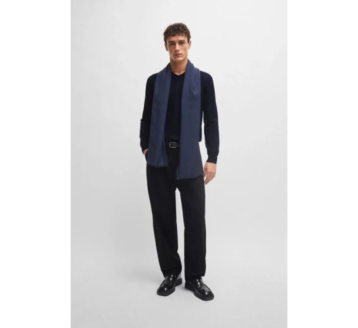 BOSS Pacello-L BLU Sveter s výstrihom do V (50506042-404)