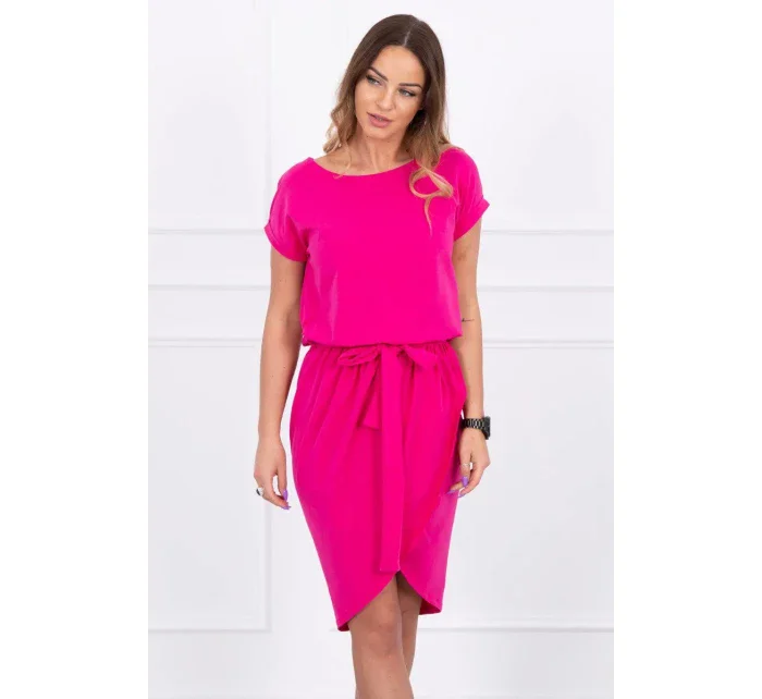 Šaty s obálkou dole fuchsiová