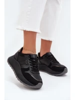 Ocieplane Sneakersy Damskie Na Platformie Big Star SS274007 HI-POLY SYSTEM Czarne