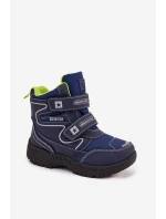 Ocieplane Dziecięce Śniegowce Trapery Big Star OO374049 Czarne Ocieplane Dziecięce Śniegowce Trapery Big Star OO374049 Czarne