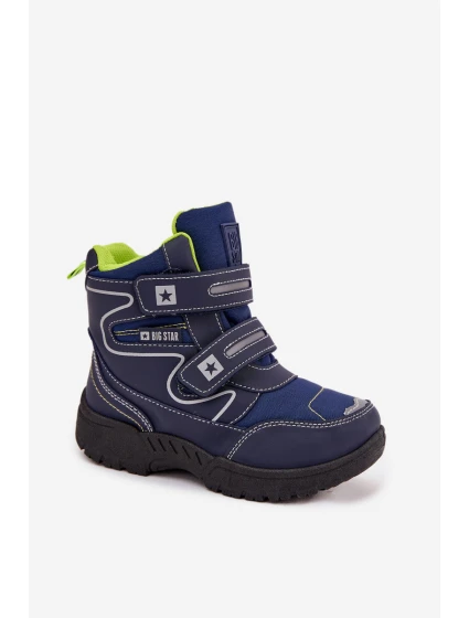 Ocieplane Dziecięce Śniegowce Trapery Big Star OO374049 Czarne Ocieplane Dziecięce Śniegowce Trapery Big Star OO374049 Czarne