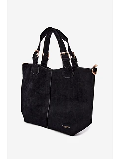 Černá kabelka z imitace semiše model 22111658 - Flora&Co