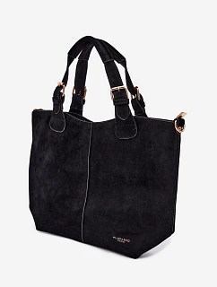 Černá kabelka z imitace semiše model 22111658 - Flora&Co