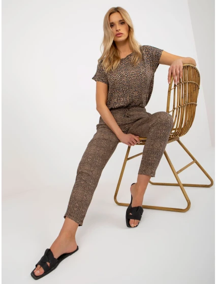 Kalhoty model 18371897 hnědé - FPrice