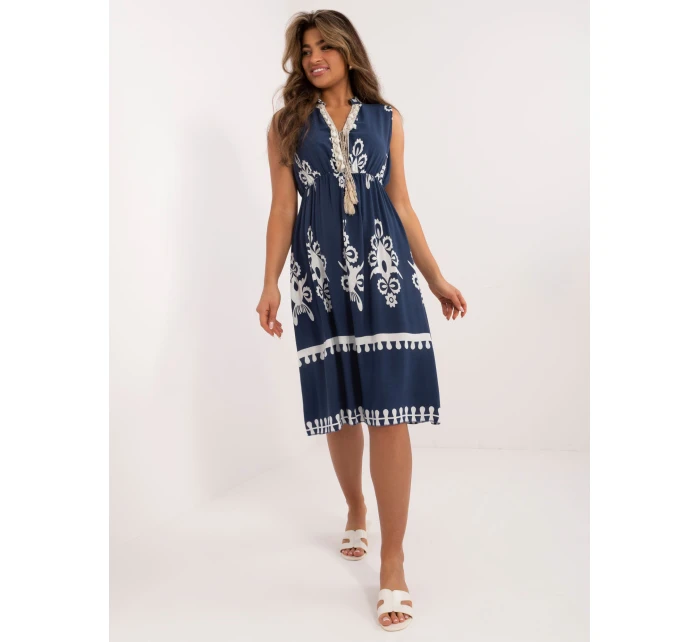 Šaty DHJ SK 12616.13 tmavomodré