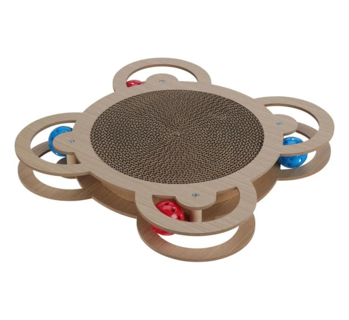 INTERAKTÍVNA HRAČKA PRE MAČKY 4 LOPTIČKY 35,5X35,5X4CM