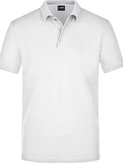 Daiber JN 708 Pánske polo tričko z pima piqué 02.0708 biele
