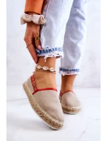 Materiałowe Espadryle Wsuwane Big Star JJ274879 Beżowe