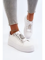 Dámské tenisky s ozdobou Bílé model 21652244 - Boto