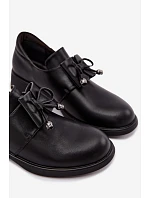 Lakové kožené dámské polobotky s mašlí  černé model 22359895 - T.Sokolski