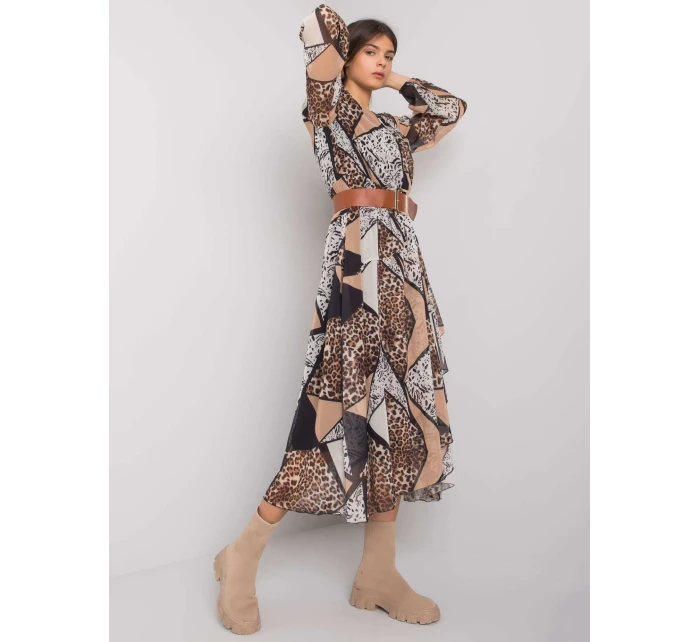 Šaty LC SK 22K 3038.78P čierna a béžová