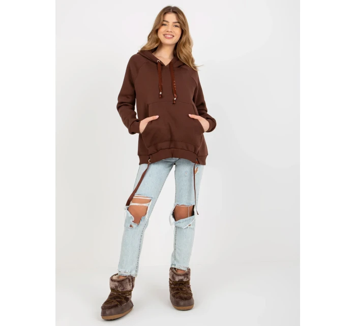 Mikina TW BL 1003.95P tmavo hnedá